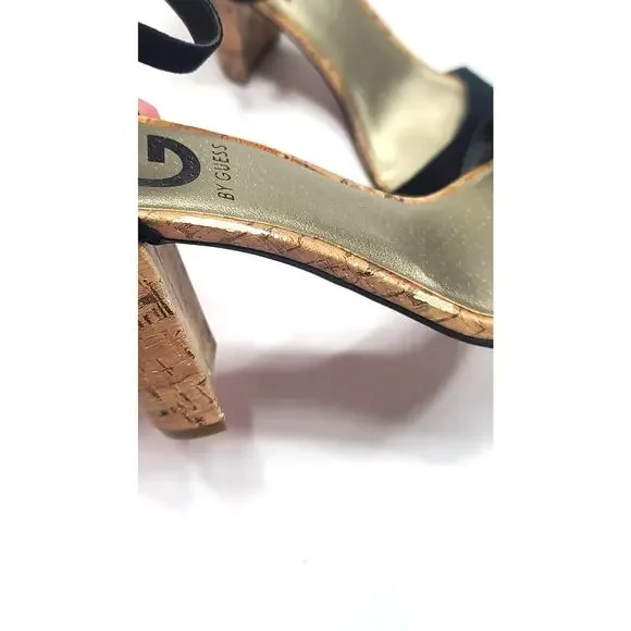 G by Guess Shantel chunky heel black sandals women's 6.5 - Picture 9 of 9